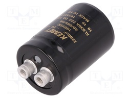 Capacitor: electrolytic; 2200uF; 100VDC; Leads: screw; ESR: 69mΩ