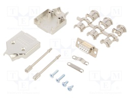 D-Sub; PIN: 9; plug; female; stamped and formed contacts; straight
