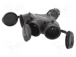 Power splitter; Sockets: 3; 16A; Colour: black