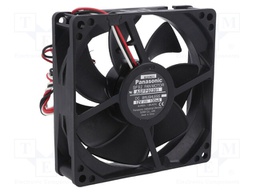 Fan: DC; axial; 12VDC; 92x92x25mm; 67.8m3/h; 25dBA; ball bearing