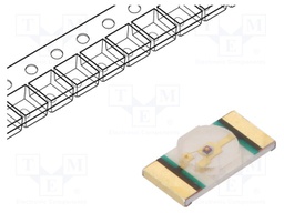 LED; SMD; 1206; red; 18÷280mcd; 3.2x1.6x0.6mm; 130°; 1.8÷2.4V; 20mA