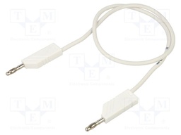 Test lead; 60VDC; 30VAC; 32A; Len: 0.5m; white; Material: brass