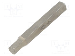 Screwdriver bit; Allen hex key; HEX 1/8"; Overall len: 28mm