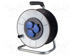 Cable reel; with socket,with brake,with flap,rolled; Sockets: 3