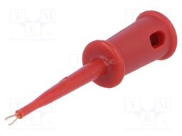 Clip-on probe; pincers type; 3A; 60VDC; red; Insulation: polyamide