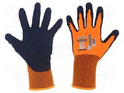 Protective gloves; Size: 10,XL; orange; polyester; Comfort