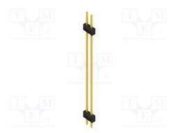 Connector: pin strips; pin header; male; PIN: 2; 2.54mm; THT; 2x1