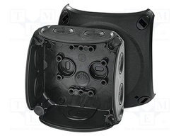 Enclosure: junction box; IP66; with membrane cable glands; black