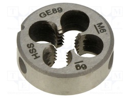 Threading die; M6; 1; high speed steel; H: 7mm; Øout: 20mm