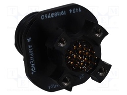 Connector: circular; female; 21; straight; soldering