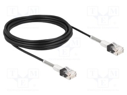 Patch cord; U/UTP; Cat: 6a; RJ45 plug,both sides; 5m; LSZH; black