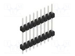 Connector: pin strips; pin header; male; PIN: 9; 2.54mm; THT; 1x9