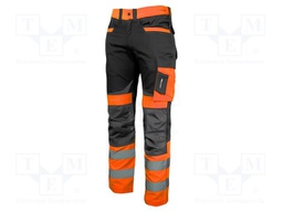 Dungarees; Size: XXXL; black-orange; warning; 270g/m2
