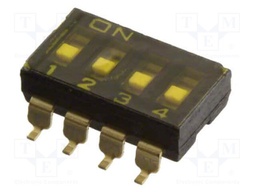 Switch: DIP-SWITCH; Poles number: 4; ON-OFF; 0.025A/24VDC; Pos: 2