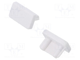 Cap for LED profiles; white; ABS; Application: SLIM8