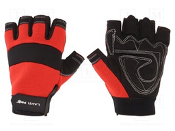 Protective gloves; Size: 11; black-red; microfiber,plastic