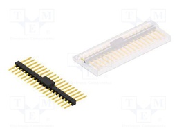Connector: pin strips; pin header; male; PIN: 19; 2.54mm; SMT; 1x19