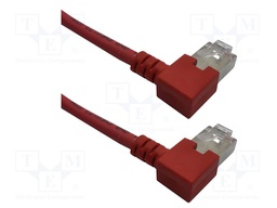 Patch cord; F/UTP; Cat: 6; RJ45 left angled plug,both sides; Cu