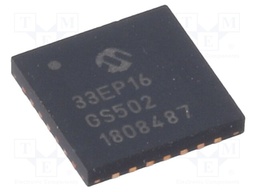DsPIC microcontroller; SRAM: 2kB; Memory: 16kB; QFN-S28; 0.65mm