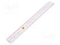 Ruler; ESD; 300mm; colourless