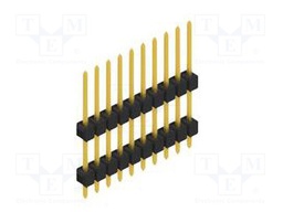 Connector: pin strips; pin header; male; PIN: 10; 2.54mm; THT; 1x10