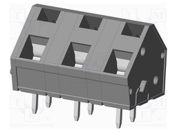 Connector: PCB terminal block; terminal; angled 45°; on PCBs