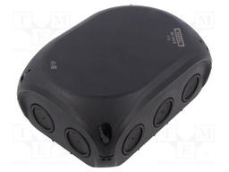 Enclosure: junction box; IP66; with membrane cable glands; black
