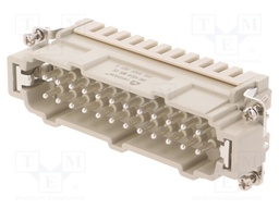 Connector: HDC; contact insert; male; DE; PIN: 24; 24+PE; size D24B