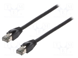 Patch cord; S/FTP; Cat 8.1; stranded; Cu; LSZH; black; 10m; 26AWG