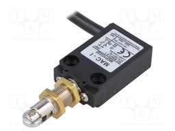 Limit switch; plunger with metal roller Ø10,4mm; NO + NC; 5A