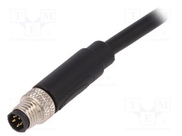 Connector: M8; male; PIN: 5; straight; plug; 1.5A; 30V; IP67; 1m; PVC