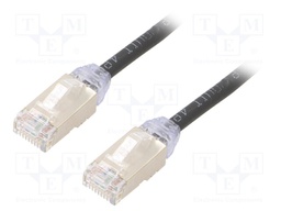 Patch cord; F/UTP,TX6A-28™; 6a; solid; Cu; LSZH; black; Len: 5m