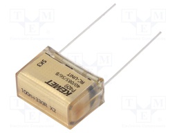 Capacitor: paper; X2; 100nF; 275VAC; 20.3mm; ±20%; THT; Series: P409
