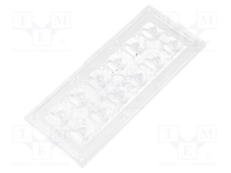LED lens; rectangular; transparent; H: 9.17mm