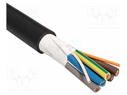 2x0.75mm2,5G6mm2; 450V,750V; Colour: black; Resistance to: fire
