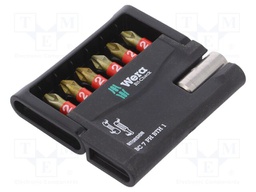 Screwdriver bits; Pcs: 7; Package: plastic case; 25mm; BiTorsion