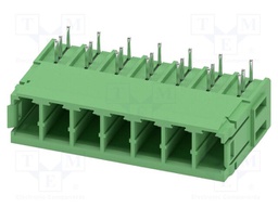 PCB headers, nominal cross section: 6 mm?, color: green, nom