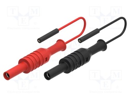 Connector: 4mm banana; adapter; 2A; 33VAC; 70VDC; black,red; 2pcs.
