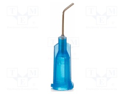 Needle: steel; 0.5"; Size: 22; bent at 45°; Mounting: Luer Lock