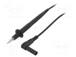 Test lead; PVC; 1.5m; black; 20A; Plating: nickel plated