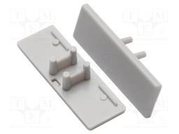 Cap for LED profiles; grey; ABS; Application: BACK10