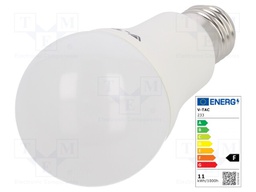 LED lamp; cool white; E27; 220/240VAC; 1055lm; 11W; 200°; CRImin: 80