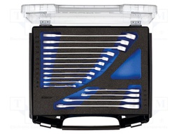 Wrench-set; combination spanner; 15pcs.