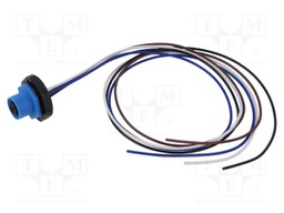 Connector: M12; socket; male; straight; with lead; PIN: 4; 0.34mm2