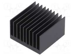 Heatsink: extruded; grilled; black; L: 32.5mm; W: 32.5mm; H: 19.5mm