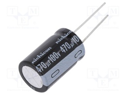 Capacitor: electrolytic; THT; 470uF; 100VDC; Ø16x25mm; Pitch: 7.5mm