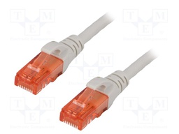 Patch cord; U/UTP; 6; stranded; Cu; LSZH; grey; 20m; 26AWG
