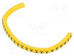 Markers for cables and wires; Label symbol: X; 1.3÷3mm; PVC; PA