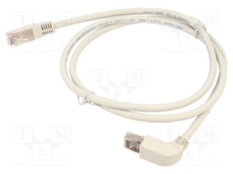 Patch cord; SF/UTP; Cat: 5e; RJ45 plug,RJ45 up angled plug; Cu; 1m
