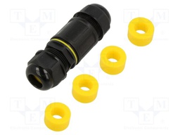 Connector: AC supply; screw terminal; IP68; Body: black